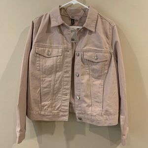 H&m Light Pink Denim Jean Jacket